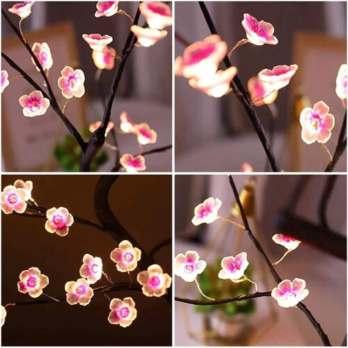 Table Tree Night Light USB/Battery Powered Touch  Artificial Bonsai Blossom Desktop Tree LED Lamp 1