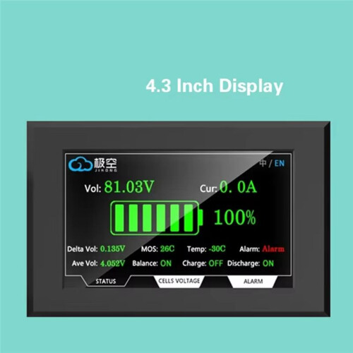 JIKONG JKBMS Lithium Battery Protection Board 4.3 Inch Touch Screen Display 1