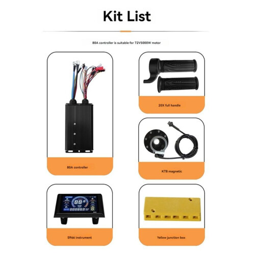 Lithium Power Boost Umrüstsatz S966 Farbdisplay-Messgerät mit 80A-Controller und 20X Turnbuckle 8 Magnet-Boost-Kit 1