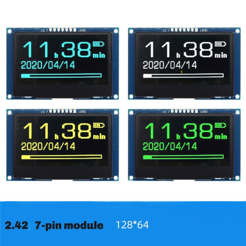 2.42Inch OLED Display Module 128x64, SSD1309 SPI I2C Serial Interface, High Definition LCD Screen 1