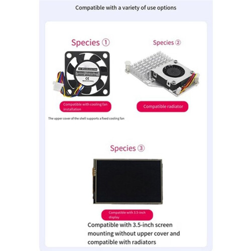 Radiator Case for Raspberry Pi 5 Generation Case 3.5 Inch Display ...