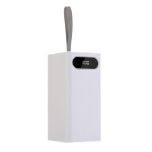DIY 28x18650 Batteriegehäuse 10W Powerbank-Gehäuse Batterien Abnehmbarer Aufbewahrungsboxhalter mit Campinglicht Weiß