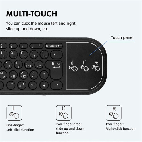 Russian Version G60S Pro BT Wireless Voice Remote Control 2.4G BT5.0 Dual-Mode Voice Remote Control with Touch Screen 2