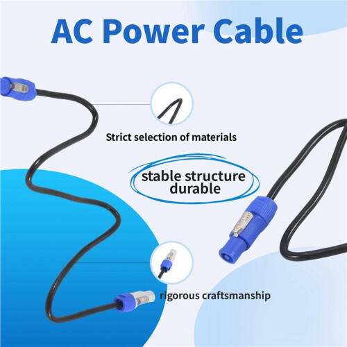 1M AC-Strömkabel för  Moving  Light  5R/7R Moving  Light Extension Powercon-Kabel 1