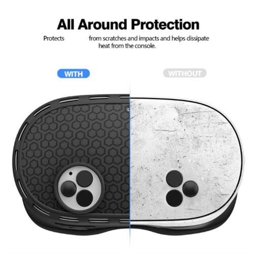 Capa Protetora de Silicone VR Shell Compatível com para Acessórios para Meta Quest 3S, Proteção Abrangente para VR Roxo 2