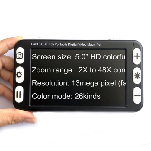 5 Polegadas LCD Display Lupa Portátil Lupa de Vídeo para Baixa Visão Auxílio de Leitura Eletrônico, Lupa de Vídeo Digital Plugue UE 1