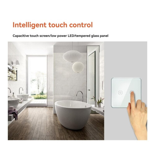Zigbee Light  with Aluminum Frame Glass Touch  Work with Tuya Alexa Home Assistant Control 2 Way 1