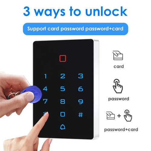 Touch Password Lock Independent Access Control System Controller ID Card Swipe Button Unlocking Machine 1