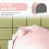Caixa de areia rosa para gatos com porta frontal e tapete, 47 cm 8