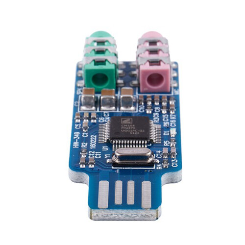 Scheda Audio USB da 2 Pezzi con Driver Gratuito CM108 Chip per Scheda Audio USB Blu 1