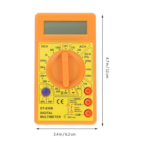 DT830B digital multimeter with detachable test leads 1