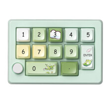 Teclado Mecánico Digital Intercambiable en Caliente de Tres Modos Definición Macro Teclado Mecánico para Juegos RGB Perilla Hardware Verde