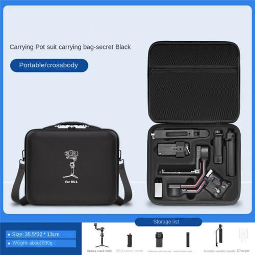 Anti-Pressure Storage Box Hardshell Carrying Case Suitcase for  Ronin  4 Gimbal Stabilizer Black 1
