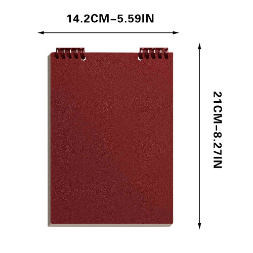 Journaling Notebook A5 Grid 60 Pages Red 1