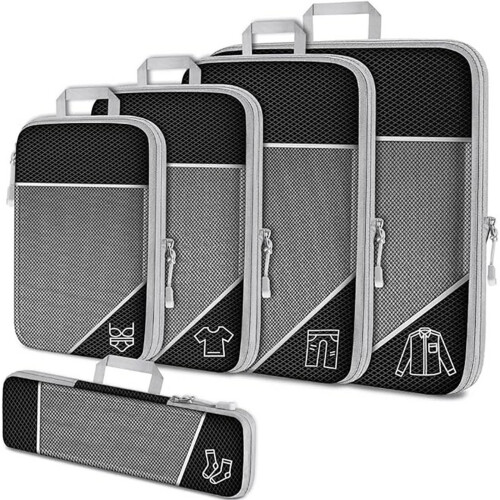 Compression Packing Cubes Set 5-Piece Travel Organizer 1