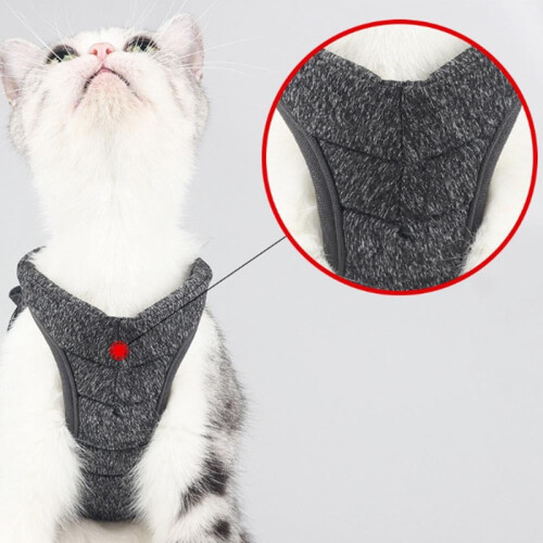 Cat Harness and Leash Set Soft Adjustable Breathable Vest 2