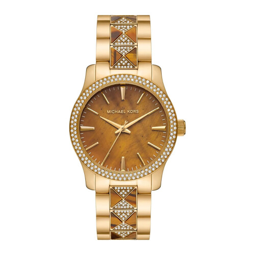 Michael Kors Runway Three Hand Brown Ladies Watch