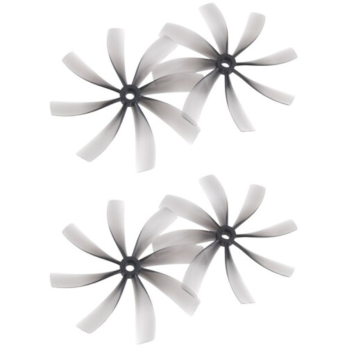 2 Pares de Hélice de 3,5 Polegadas 89MMX8 89MM Hélice de PC de 8 Lâminas para Drones Canalizados RC FPV Freestyle