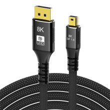 DP Naar DP 1.4 Adapterkabel 8K 60Hz Videodatakabels voor Monitor 3 Meter