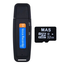Petit Enregistrement Vocal USB Enregistreur Vocal Numérique MiniSound Dictaphone Enregistreur Audio Stylo 32 Go pour Entretien de Réunion