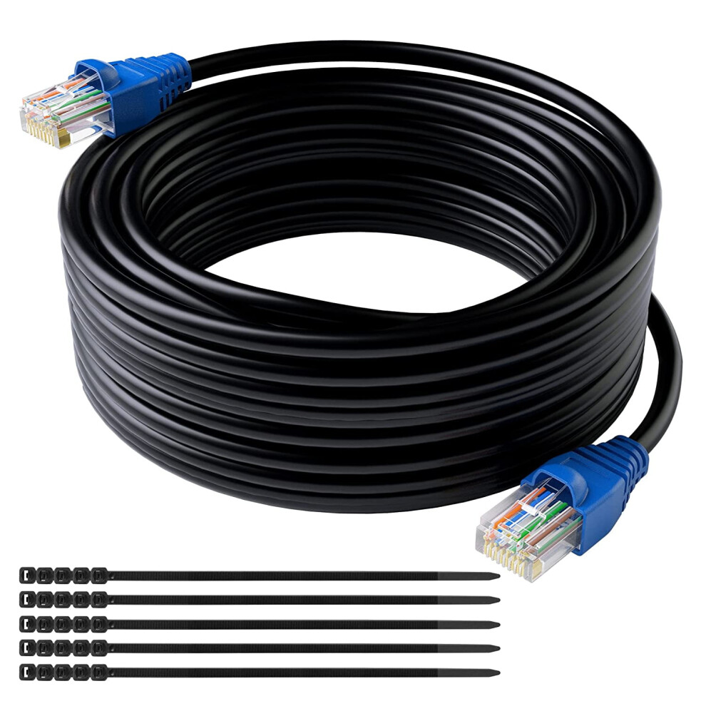 Cat6 Outdoor Ethernet Cable 50 Feet Waterproof Direct Burial 9336866016192