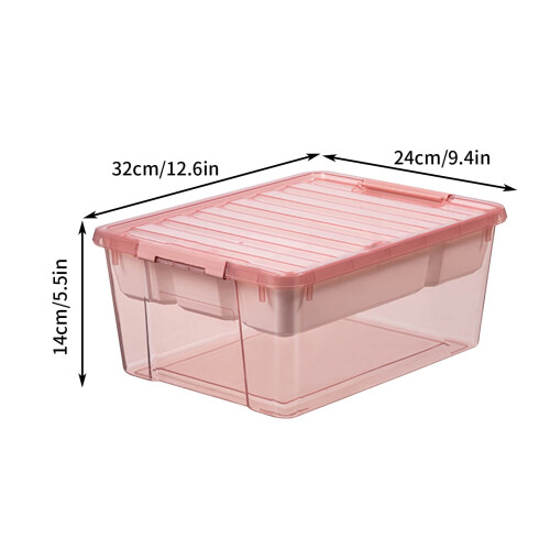Clear Stackable Building Block Storage Box with Removable 2
