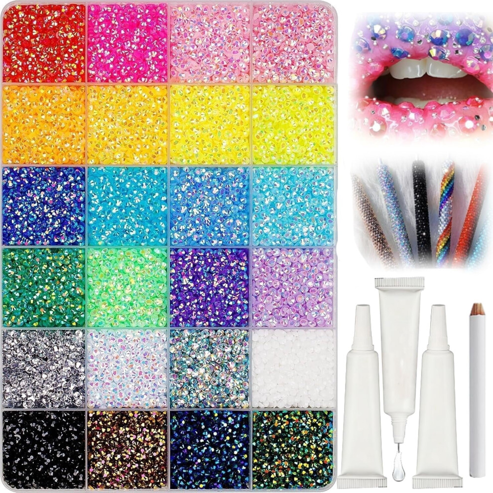 Resin Rhinestone Kit 3mm Flatback Gems with B7000 Glue