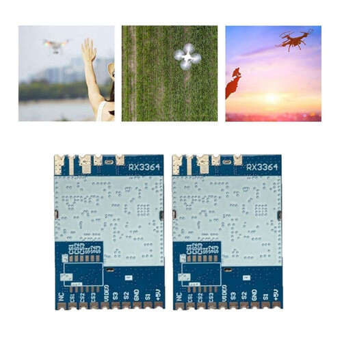 2PCS 3.3G FPV VTX Module RX3364 Wireless Module Analog Wireless FPV Audio Video Transmission Receiver Module 1