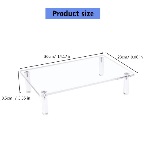 Acrylic laptop stand clear1piece 2