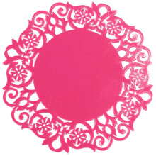 Silicone Drink Coasters with Lace Flower Design 6 pcs