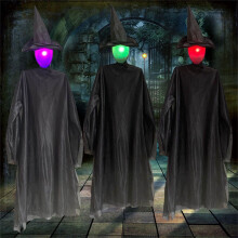 Halloween lighting effects with witch and ghost props