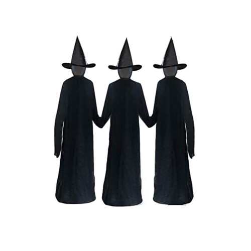 Halloween lighting effects with witch and ghost props 1