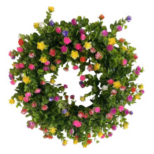 Artificial Colorful Cottage Wreath 20in