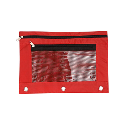 Pencil Bag Transparent Mesh Double Zipper 1
