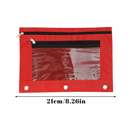 Pencil Bag Transparent Mesh Double Zipper 2