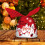 Weihnachtsgeschenkpapier mit Schneeflockenmotiv und Hasenohren 2