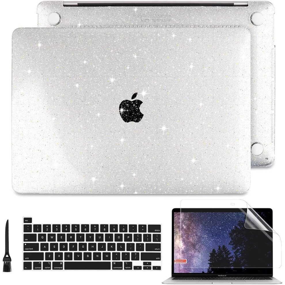 Macbook Pro 13 Clear Glitter Hard Shell Case 917087801324
