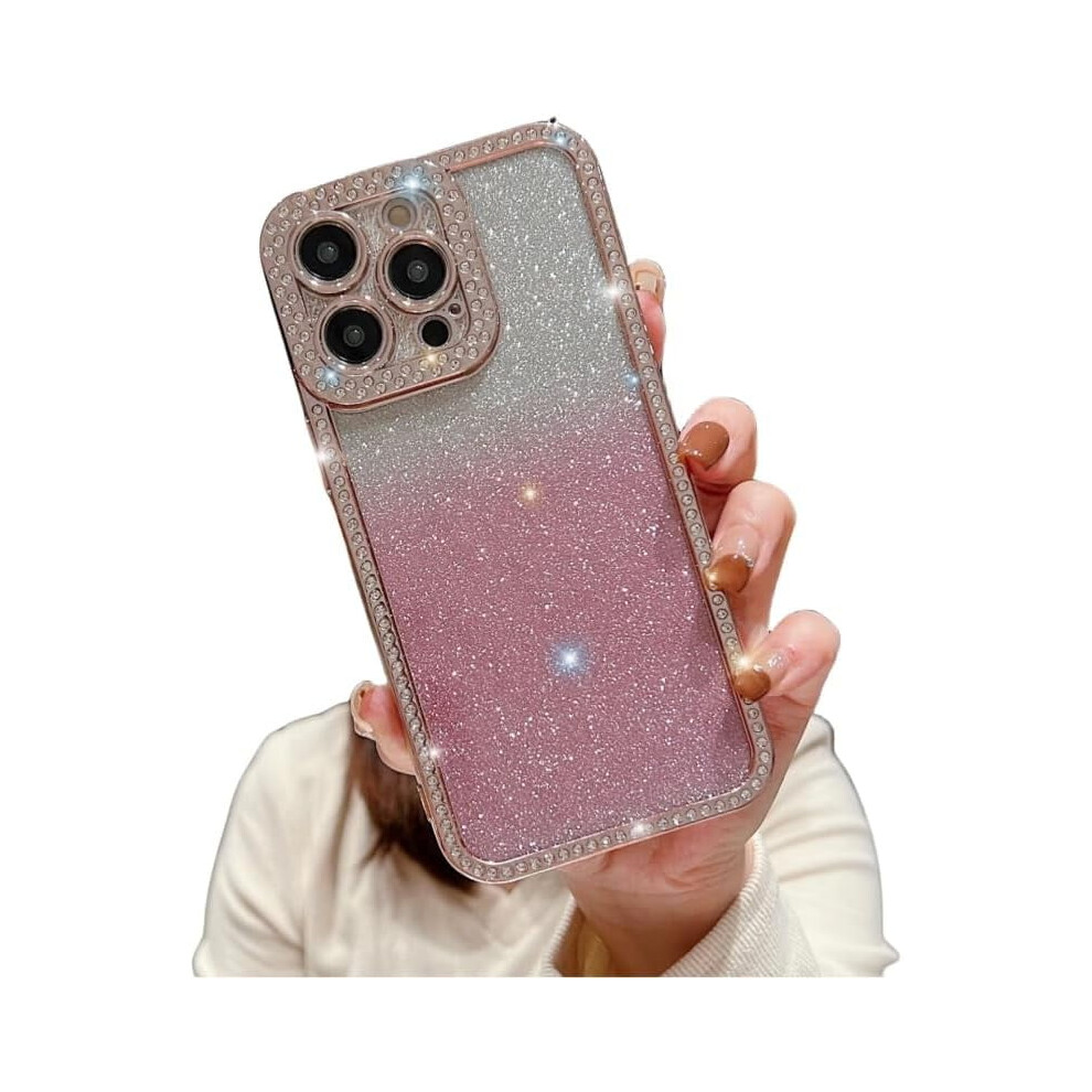 Rhinestone Glitter Phone Case For Iphone Pink 902370112355
