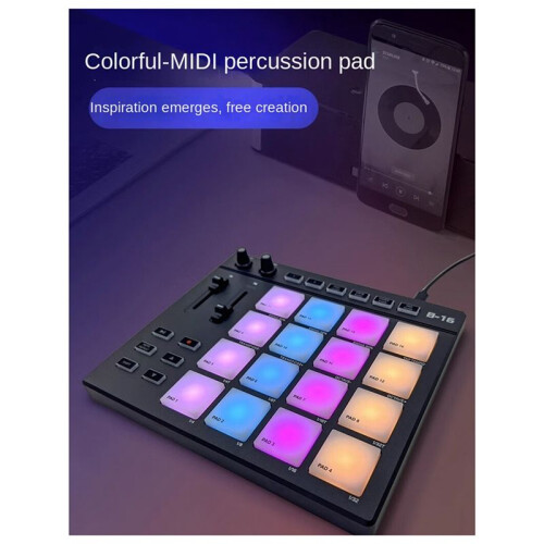 B16 MIDI Keyboard Percussion Pad - pour Music Productio DJ Controller Arrangeur