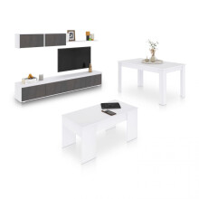 Pack salón con mesa de centro y mesa de comedor Arlet Max V2B