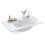 Lavabo cerámico rectangular en blanco 81,5x46 cm Volga 1