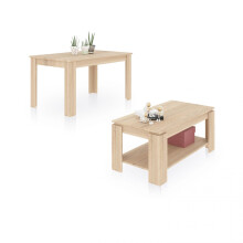 Pack mesa de comedor 140 y mesa de centro Lya