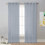 Voile Sheer Window Curtains Gray Grommet 1 Panel 39" W 5
