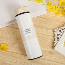 Liquidation ! Gobelet isotherme Giyblacko en acier inoxydable à double paroi, couvercle et fond uniques effet bois, étanche, cadeau idéal pour