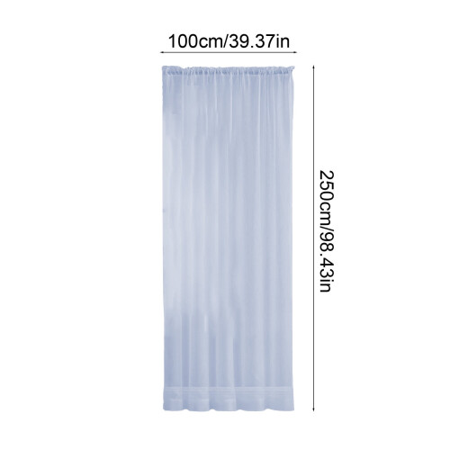 Voile Sheer Window Curtains Gray Grommet 1 Panel 39" W 2