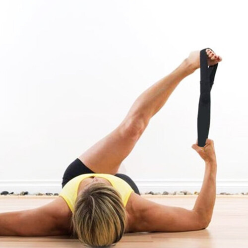 Yoga-Stretchgurte Schwarz 2 Stück 1