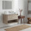 Lavabo cerámico rectangular en blanco 81,5x46 cm Volga 4