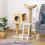 Arranhador bege para gatos com cama e escada, 100 cm 3