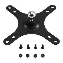 Portable Monitor Mounting Bracket Plate VESA with 17mm to 100x100mm 75x75mm Base Set Wall Mount Holder Black