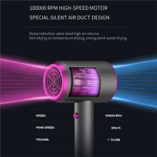Haartrockner Haushalt Negative Ionen Schädigen das Haar Nicht Hochleistungs-Hot & Cold Air Leiser Haartrockner mit Blauem Licht EU-Stecker